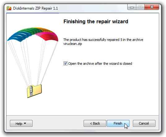 programa para reparar archivos .zip dañados