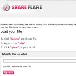 Shareflare – servicio de alojamiento de archivos sin límite de tamaños.