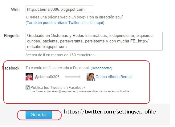  tweets de forma automática en facebook