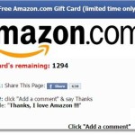 Gift card de Amazon falso en Facebook