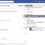 dejar una conversación en facebook