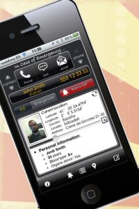 SOS Info aplicación para iPhone