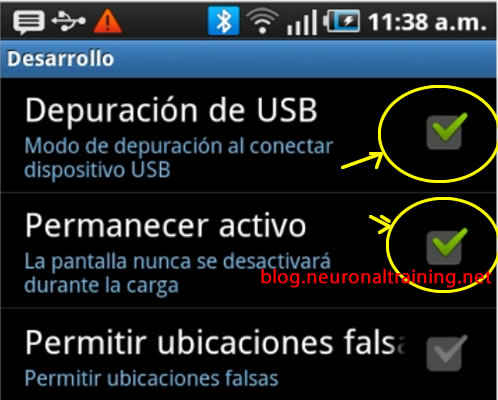depuracion USB Android