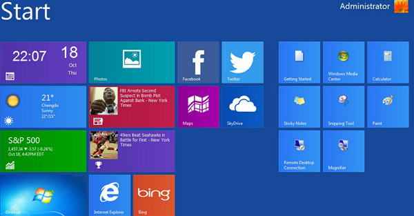 Apariencia de Windows 8 en windows 7, vista y xp