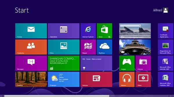 Windows 8 menu inicio