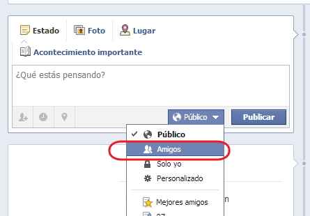 no compartir con seguidores