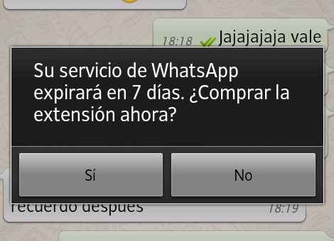 WhatsApp se termina el tiempo