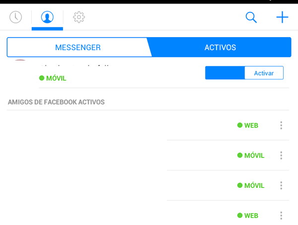 Ver a los que estan conectados en el Messenger3