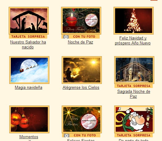 Tarjetas de navidad