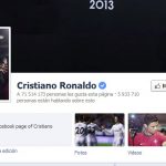 Página de Cristiano Ronaldo (CR7) en Facebook Oficial