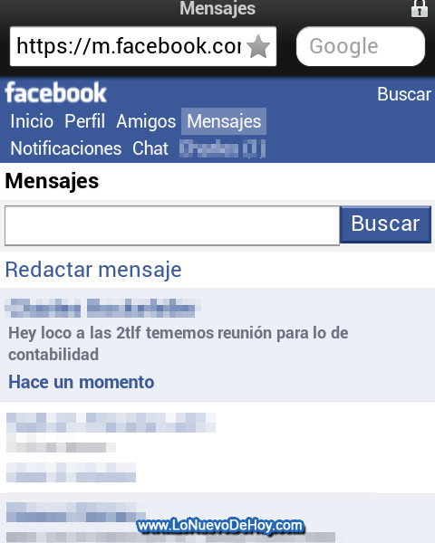 Marcar un mensaje como no leido en facebook