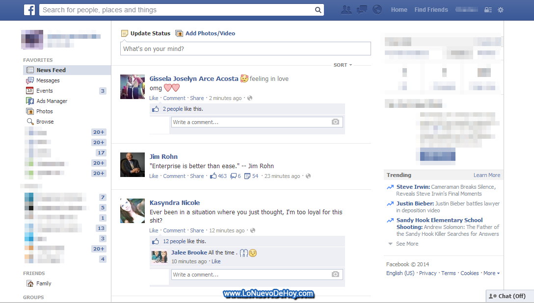 Nuevo Diseño de Facebook 2014: Novedades y Como Activarlo