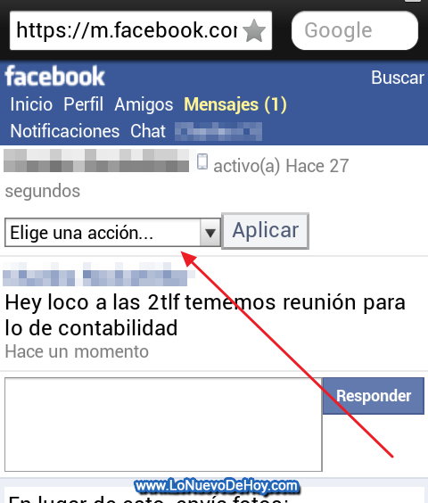 Truco para Facebook desde el celular