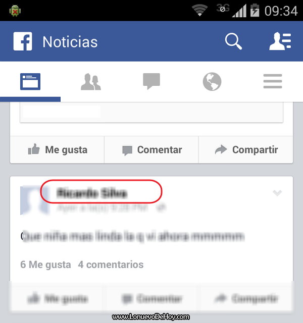 Bloquear una persona en Facebook Android