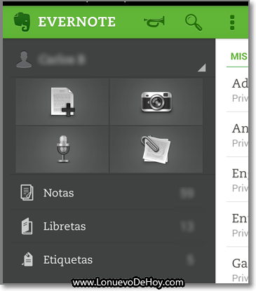 Evernote para Android