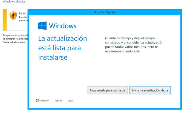 actualizacion de windows 10