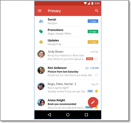 actualizar gmail android