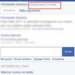 ocultar ultima conexion en facebook