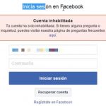 Recuperar una cuenta de Facebook Inhabilitada