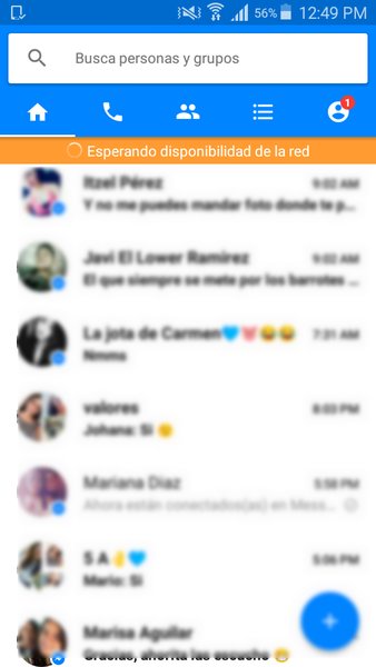 esperando disponibilidad de red messenger