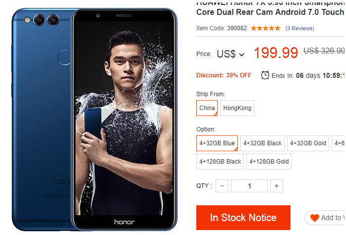 Honor 7X gama media por menos de 200 dolares