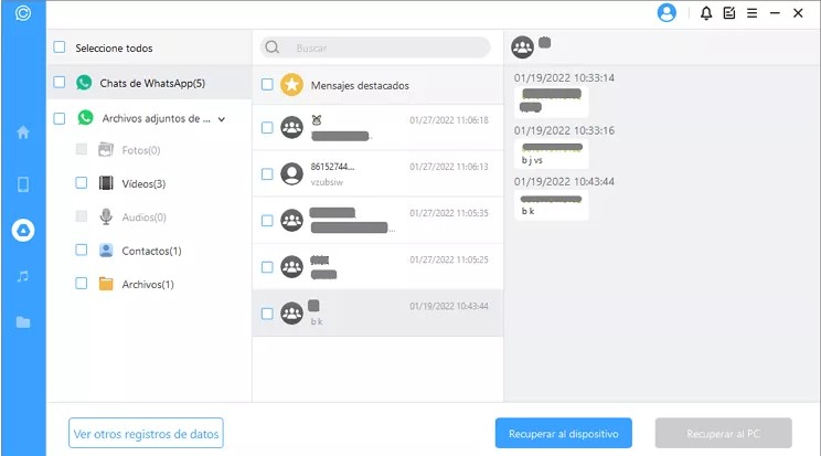 chat recuperados de whatsapp
