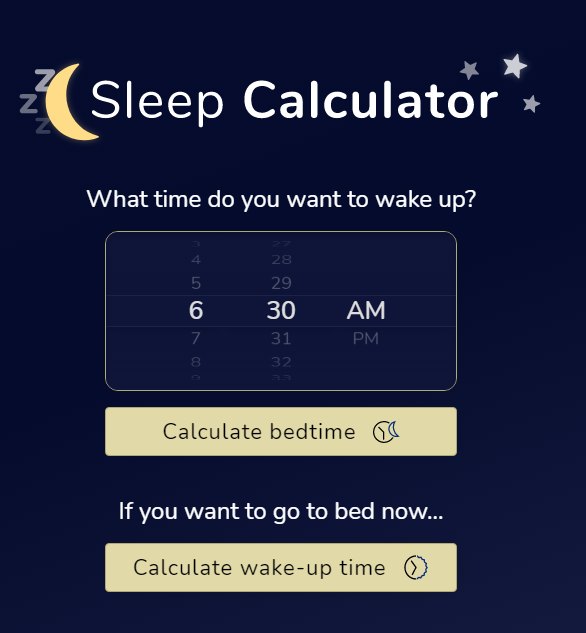 Bed Time Calculator calculadora de ir a la cama